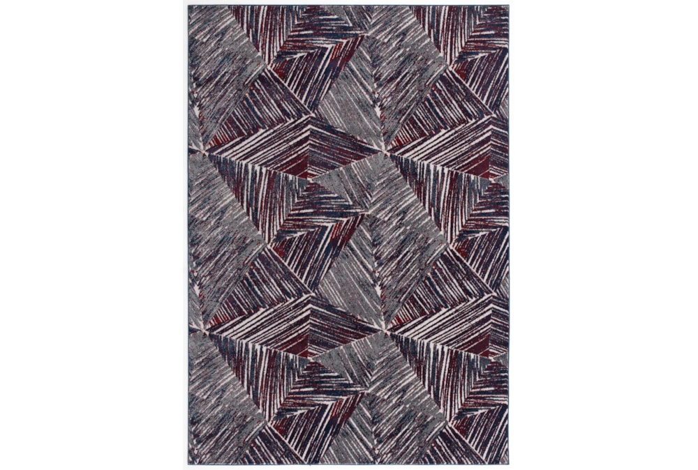 7'8"x10'5" Rug-Storm Abstract Red/Royal