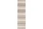 2'5"x8' Rug-Textural Stripe Grey/Ivory - Signature