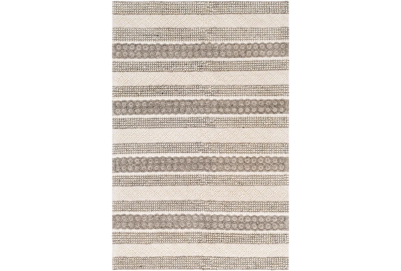 5'x7'5" Rug-Textural Stripe Grey/Ivory - 360