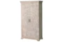 White Wash Hand Carved Lace Bar Cabinet  - Signature