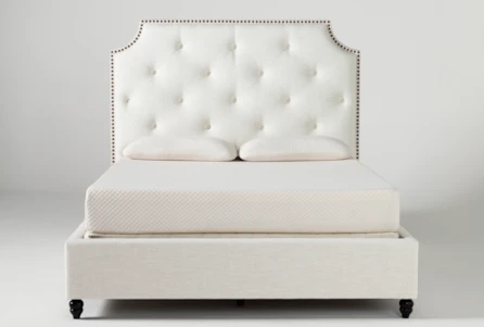 Sophia White II Queen Upholstered Panel Bed - Main