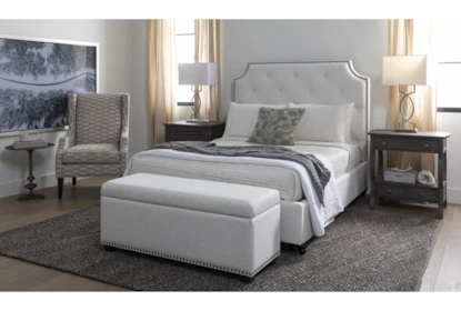 California King Upholstered Panel Bed, Living Spaces Bed Frame Cal Kingston