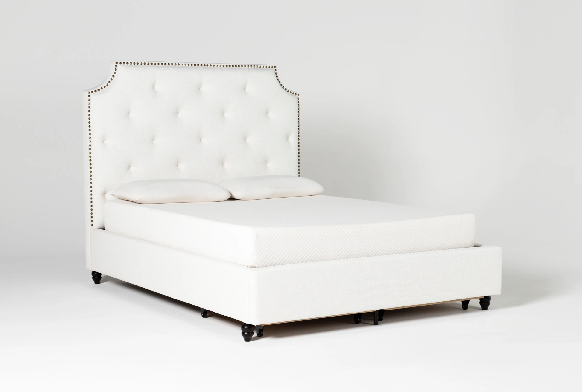 California King Upholstered Panel Bed, California King Tufted Bed