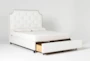Sophia White II California King Upholstered Panel Bed With Storage - Storage