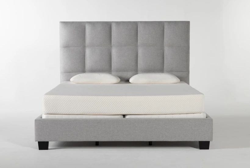 Boswell California King Grey Upholstered Panel Bed - 360