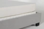 Boswell Queen Grey Upholstered Panel Bed - Detail