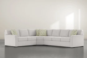 Aspen Down 3 Piece 126" Sectional With Right Arm Facing Sofa