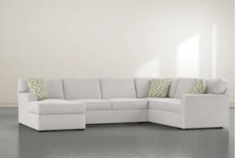 Aspen Down 3 Piece 134" Sectional With Left Arm Facing Chaise