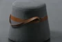 Grey Stool With Leather Handles  - Detail