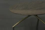 Dark Oak + Gold Tripod Round Coffee Table - Detail
