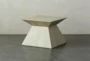Inverted Triangle Antique White Accent Table - Signature