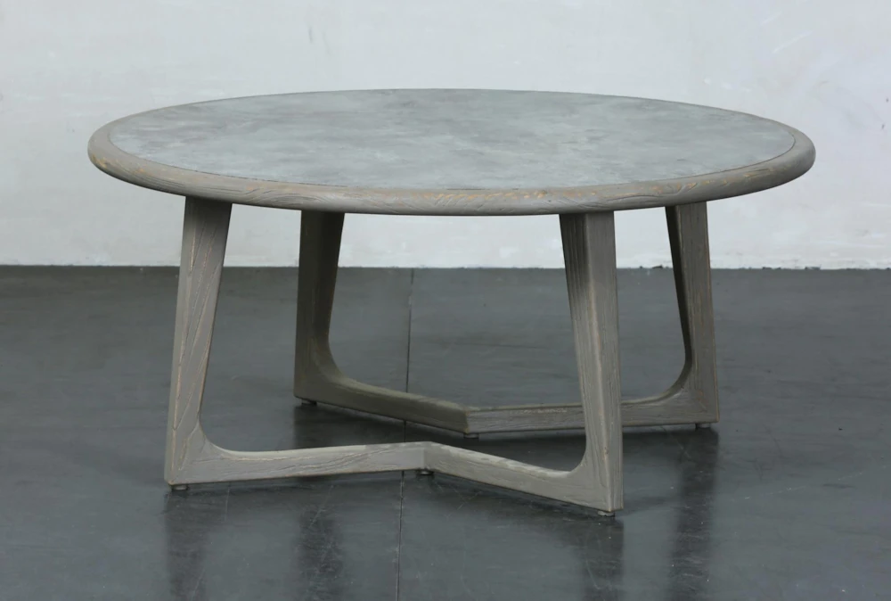 Grey Elm Round Coffee Table