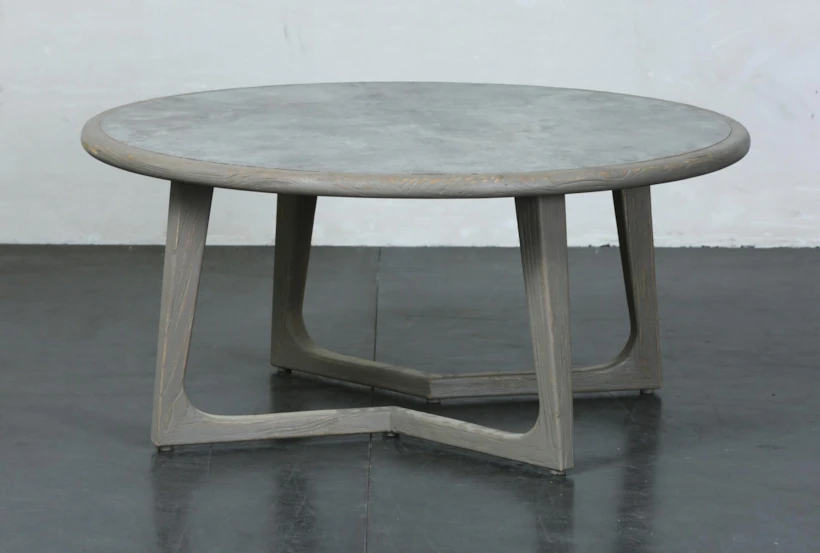 Grey Elm Round Coffee Table - 360