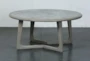 Grey Elm Round Coffee Table - Signature