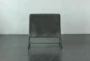 Light Grey Velvet Armless Chair - Back