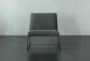 Light Grey Velvet Armless Chair - Front