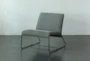 Light Grey Velvet Armless Chair - Signature
