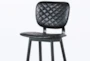 Black Quilted 45" Bar Stool - Top