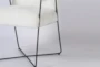 White Faux Fur Metal Arm Chair - Base