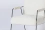 White Faux Fur Metal Arm Chair - Top