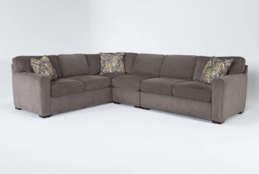 Cypress II Down 3 Piece 118" Sectional With Right Arm Facing Loveseat
