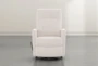 Dale IV Ivory Fabric Swivel Glider Recliner - Front