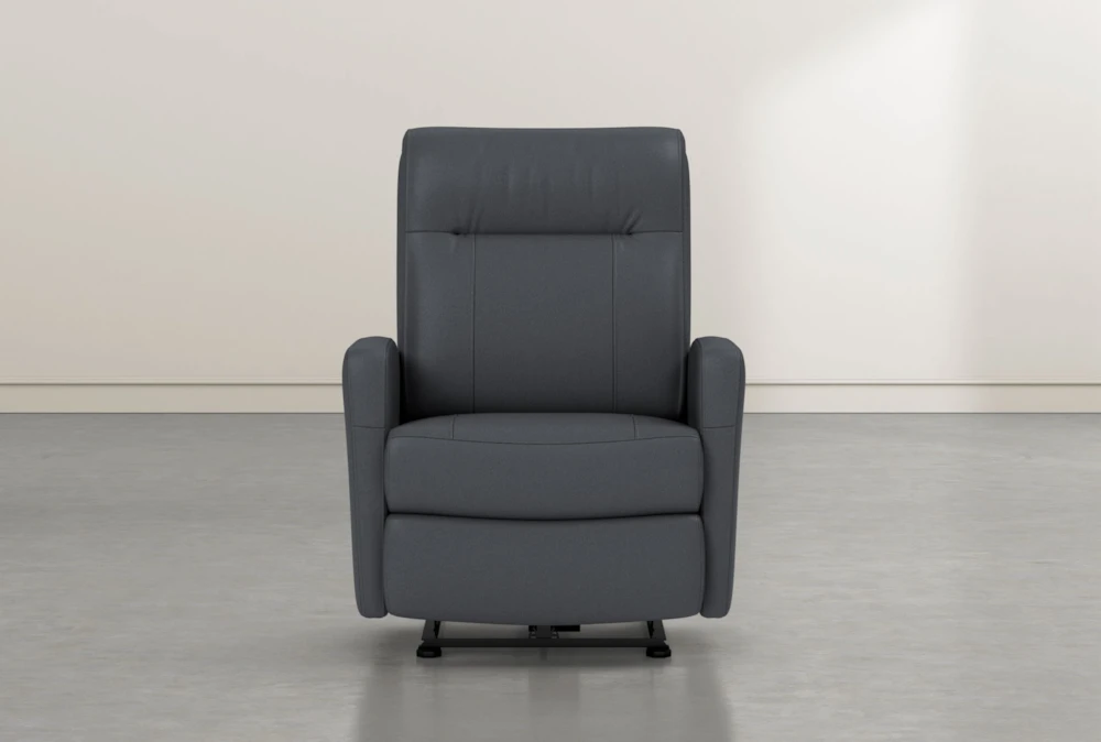 Dale IV Grey Leather Power Wallaway Recliner