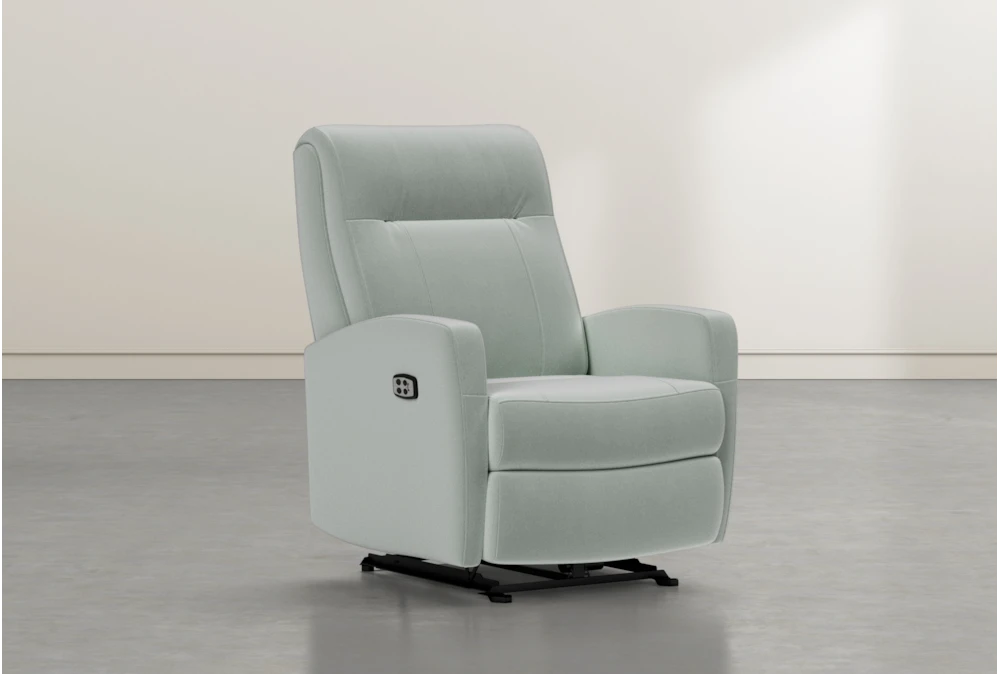 Dale IV Teal Fabric Wallaway Recliner With Power Headrest