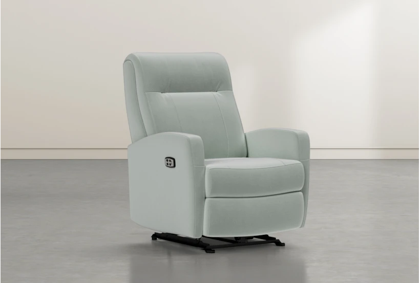 Dale IV Teal Fabric Wallaway Recliner With Power Headrest - 360