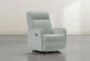 Dale IV Teal Fabric Wallaway Recliner With Power Headrest - Side