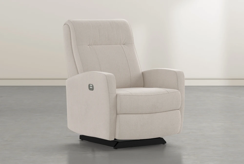 Dale IV Taupe Fabric Power Rocker Recliner With Power Headrest