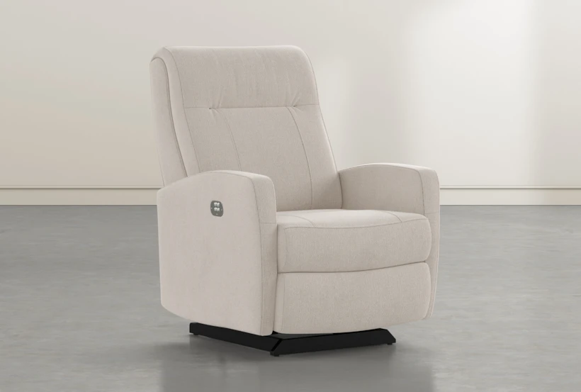 Dale IV Taupe Fabric Power Rocker Recliner With Power Headrest - 360