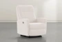 Dale IV Ivory Fabric Power Rocker Recliner With Power Headrest - Signature