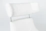 Raiden White Leather Reclining Swivel Chair - Detail