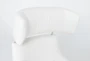 Raiden White Leather Reclining Swivel Chair - Detail