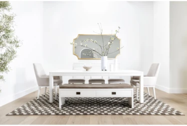 Centre Extension Dining With Side, Arm Chrs And Bench Set For 8 By Nate Berkus + Jeremiah Brent