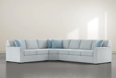 Aspen Tranquil Foam 3 Piece 125" Sectional With Right Arm Facing Sofa