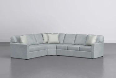 Aspen Tranquil Foam 3 Piece 125" Sectional With Right Arm Facing Sofa