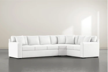 Cypress II Foam 3 Piece 125" Sectional With Left Arm Facing Sofa