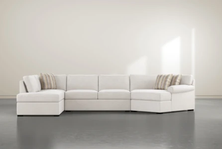 Elm II Foam 3 Piece 163" Sectional With Left Arm Facing Armless Chaise