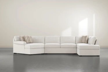 Elm II 3 Foam Piece 163" Sectional With Right Arm Facing Armless Chaise