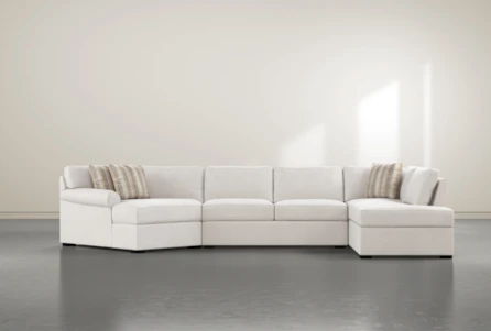 Elm II Foam Modular 3 Piece 163" Sectional With Right Arm Facing Armless Chaise