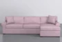 Elm II Foam 93" Pink Sofa With Reversible Chaise & Storage Ottoman - Signature