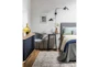 Colleen Queen Grey Upholstered Panel Bed - Room