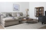 Greer Stone Leather 2 Piece 105" Modular Sectional With Right Arm Facing Chaise & Left Arm Facing Loveseat - Room