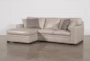 Greer Stone Leather 2 Piece 105" Modular Sectional With Left Arm Facing Chaise & Right Arm Facing Loveseat - Signature