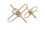 Gold Wired Sculpture Orb Set Of 2 - Back