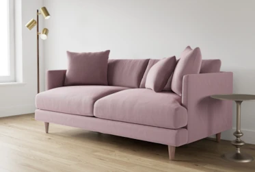 Adeline II 81" Pink Velvet Sofa