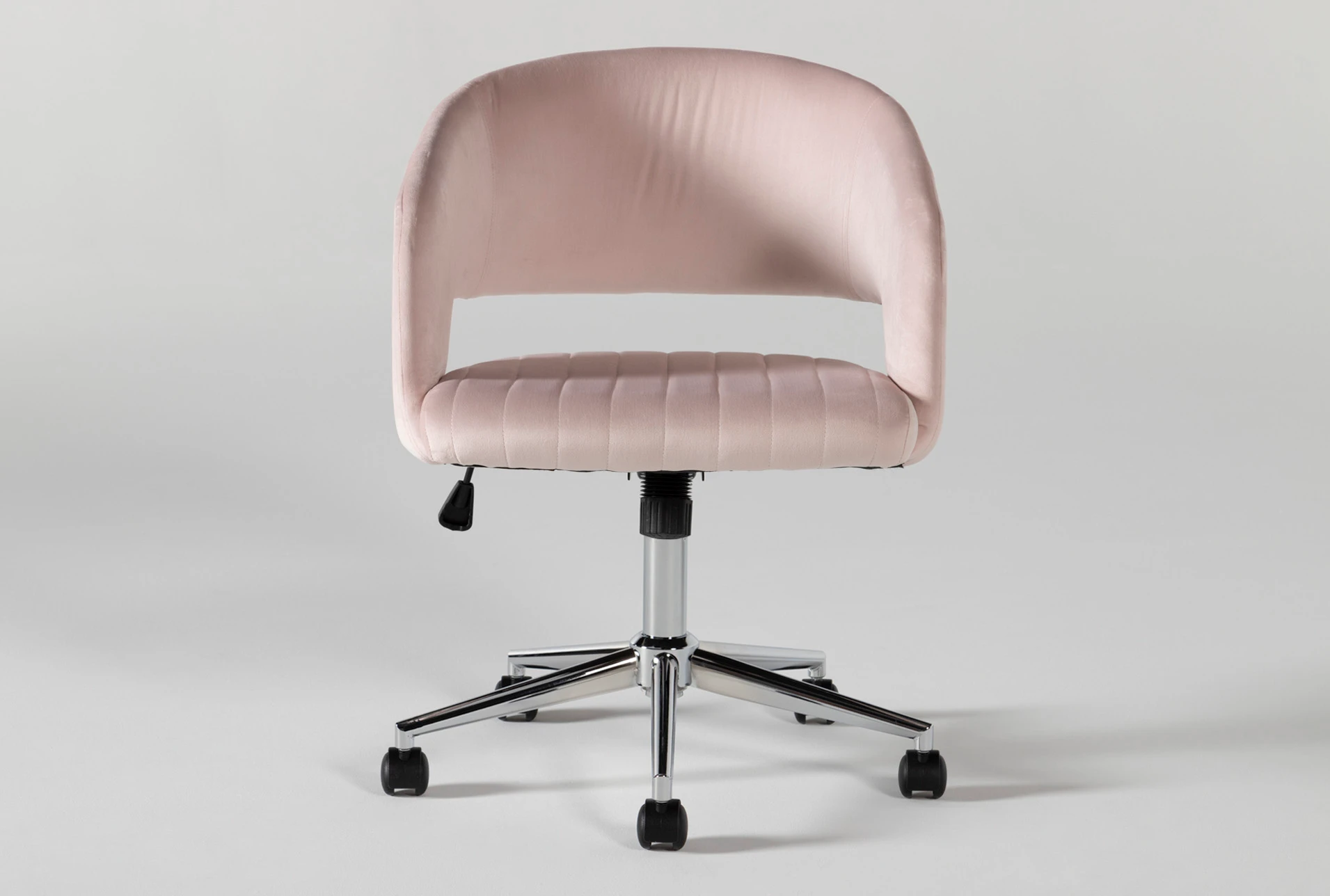 phoebe blush velvet desk chair