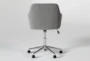 2 Piece Office Set With Adams White Desk + Robyn Grey Velvet Chair - Feature